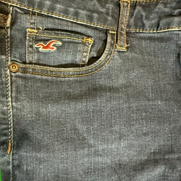 Hollister Dark Blue Denim Jeans Size 9R - Picture 4 of 5